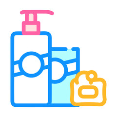 Soap washing icon symbol image vector. Illustration of the soap antiseptic foam cleaner sanitary design image