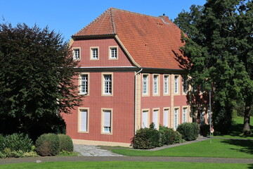 Fototapeta na wymiar Historisches Gebäude im Zentrum von Stromberg, einem Ortsteil der Stadt Oelde im Münsterland