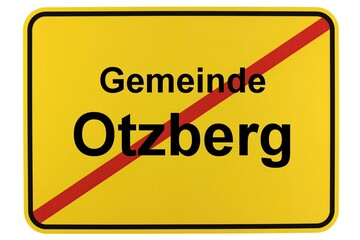 Illustration eines Ortsschildes der Gemeinde Otzberg in Hessen