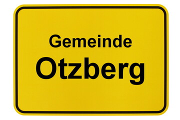 Illustration eines Ortsschildes der Gemeinde Otzberg in Hessen