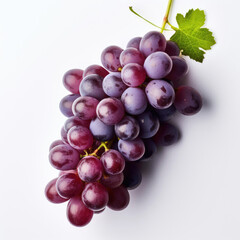 Fototapeta premium bunch of red grapes on white