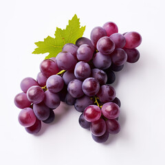 Fototapeta premium bunch of red grapes on white background