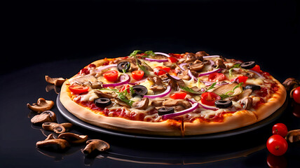 Hot Homemade Pepperoni Pizza Ready to Eat