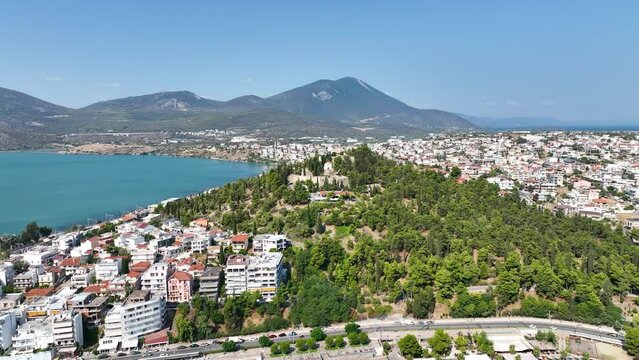 Drone flight over Chalcis, Greece