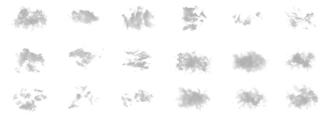 Fototapeta na wymiar Pakiet białych chmur, dym