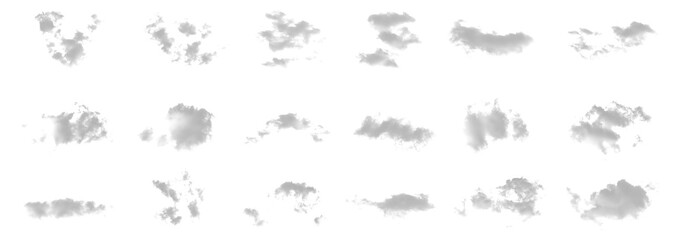 Naklejka premium Pakiet białych chmur, dym
