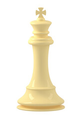 The king, a chessboard piece - 3D illustration