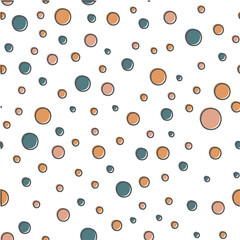 Geometric Circles Seamless Pattern Background.