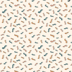 Seamless Squiggles Pattern Background.
