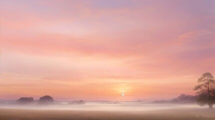 A Serene And Enchanting Dawn Sky Background Tranquil Dawn Sky Background Sunrise Sky Wallpaper Serene Morning Horizon Dawn Sky Image Calm Sunrise Landscape Picture AI Generative