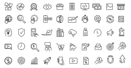 Fototapeta na wymiar Digital marketing icons set illustration. business marketing icon vector.
