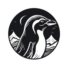 Penguin logo, AI generated Image
