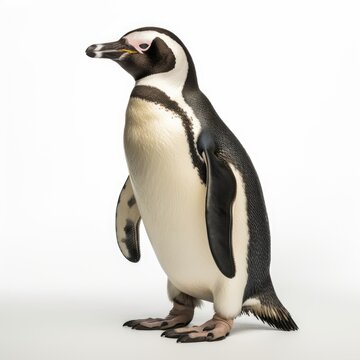 Penguin in white background, AI generated Image