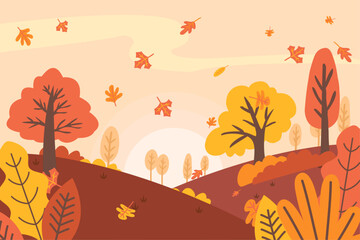 autumn landscape background