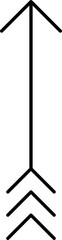 Ethnic Arrows Icon In Black Color.