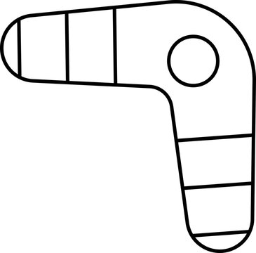 recommend clip art: Isolated Boomerang Thin Line Art Icon.