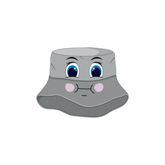 Cute Panama hat puffed out her cheeks.