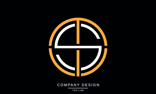 ST, TS, Abstract Letters Logo Monogram
