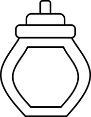 Isolated Attar Bottle Flat Icon.