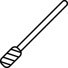Baton Stick In Black Outline.
