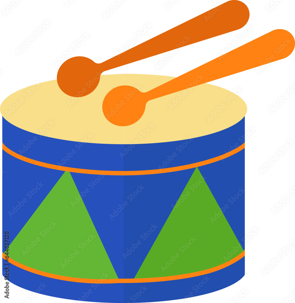 Canvas Prints illustration of snare drum with sticks icon.