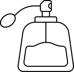 Perfume Bottle Black Stroke Icon.