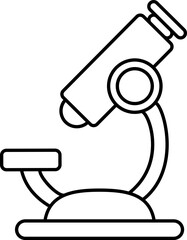 Isolated Microscope Icon In Line Art.