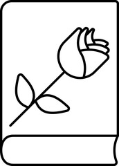 Black Outline Sant Jordi Symbol Or Icon.