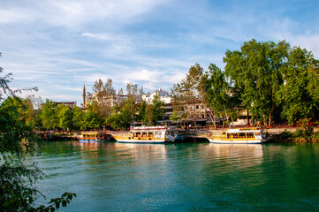 Fototapeta na wymiar Boats on the river.