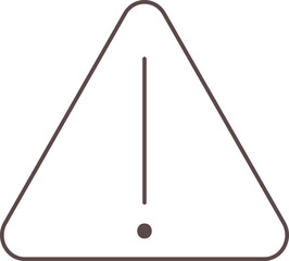 Warning Message Sign Or Icon In Brown Linear Style.