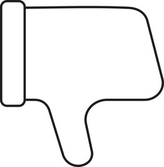Obraz premium Thumb Down Hand Or Dislike Icon In Stroke Style.