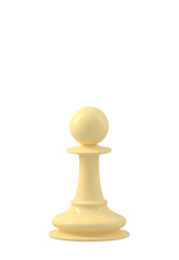 The pawn, a chessboard piece - 3D Illustration