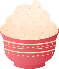 Cupcake Or Muffin Element In Flat Style.