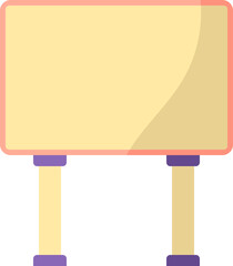 Blank Board Or Poster Yellow And Purple Icon.