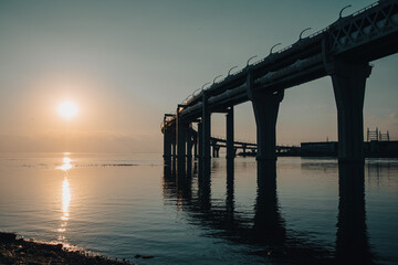 Fototapeta premium sunset over the pier
