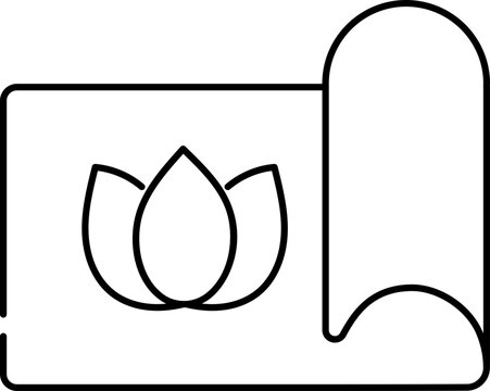 recommend clip art: Isolated Yoga Mat Icon In Line Art.