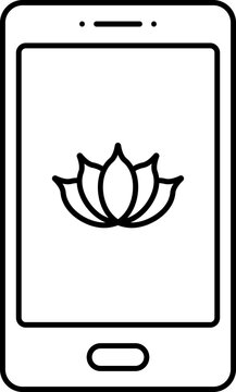 International Yoda Day Application or App Icon In Line Art.