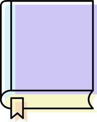 Colorful Book Icon In Flat Style.