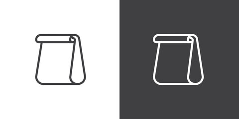 Vector illustration of paper bag icon. fast food paperbag, food bag, bag vector design, Paper  bag icon for web design isolated on black and white background.