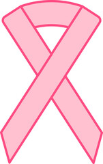 Awareness Ribbon Icon Or Symbol In Pink Color.