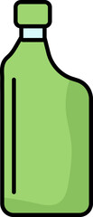 Product Bottle Icon In Green And Blue Color.