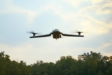 Fototapeta na wymiar Aerial Dominance: US Military Drone Surveillance