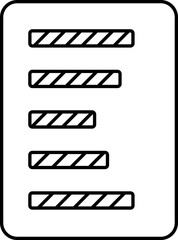 Left Alignment Symbol Sqaure Icon In Line Art.