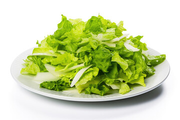 Healthy Green Lettuce Piled High on a Plate