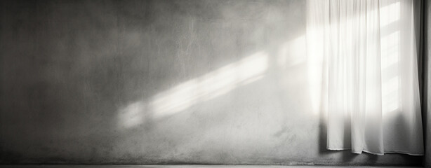 Abstract background White cement walls and thin silk cloth.