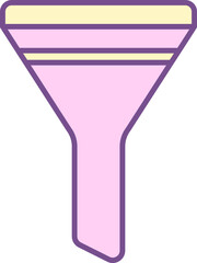 Purple And Yellow Color Funnel Icon.