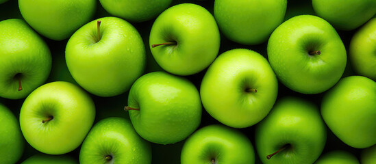 Juicy Green Apples Background