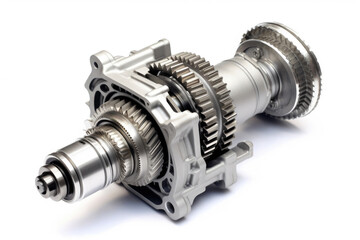 Automobile Transmission Isolated on White