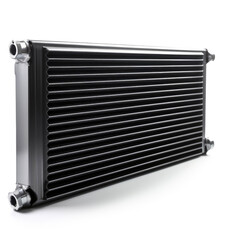 Automotive Radiator on a Clean White Background