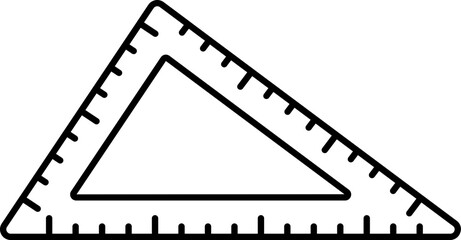 Isolated Set Square Icon In Linear Style.